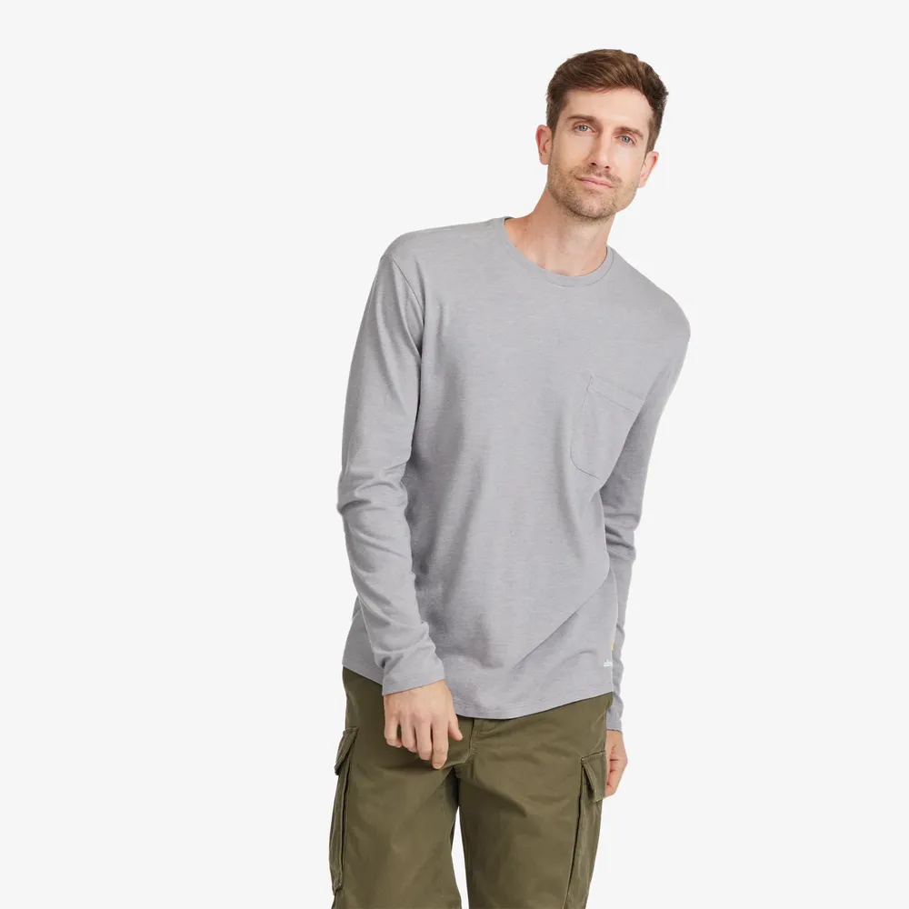 Allbirds Men's Soft Merino Long Sleeve Tee - Medium Grey