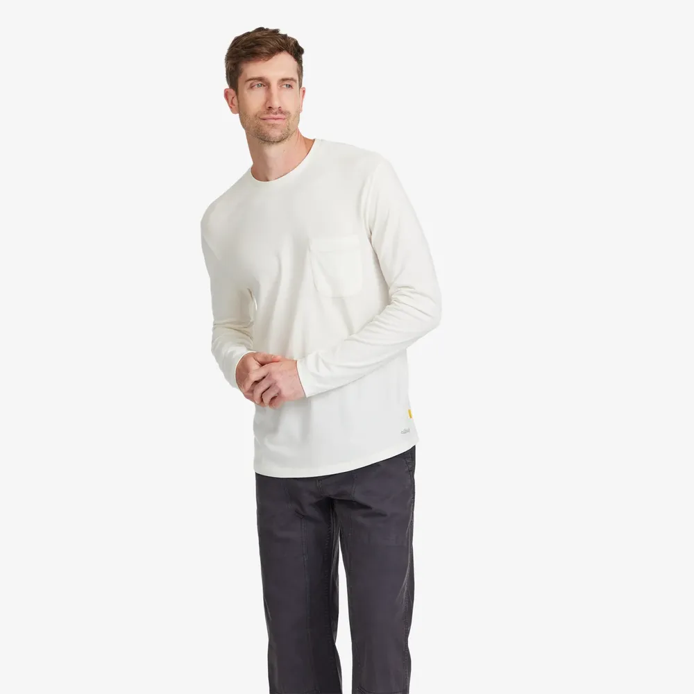 Allbirds Men's Soft Merino Long Sleeve Tee - Natural White
