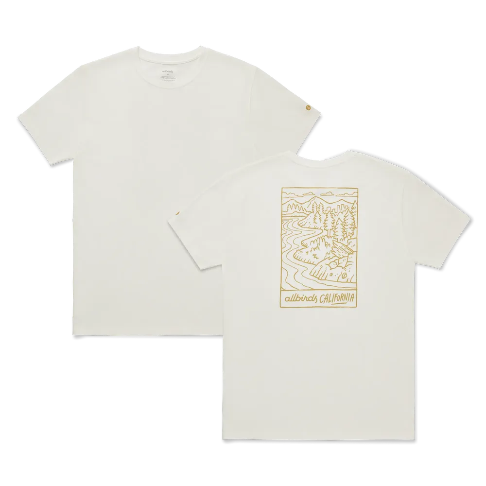 Allbirds Unisex Organic Cotton Graphic Tee - Natural White/Stony Beige - CA