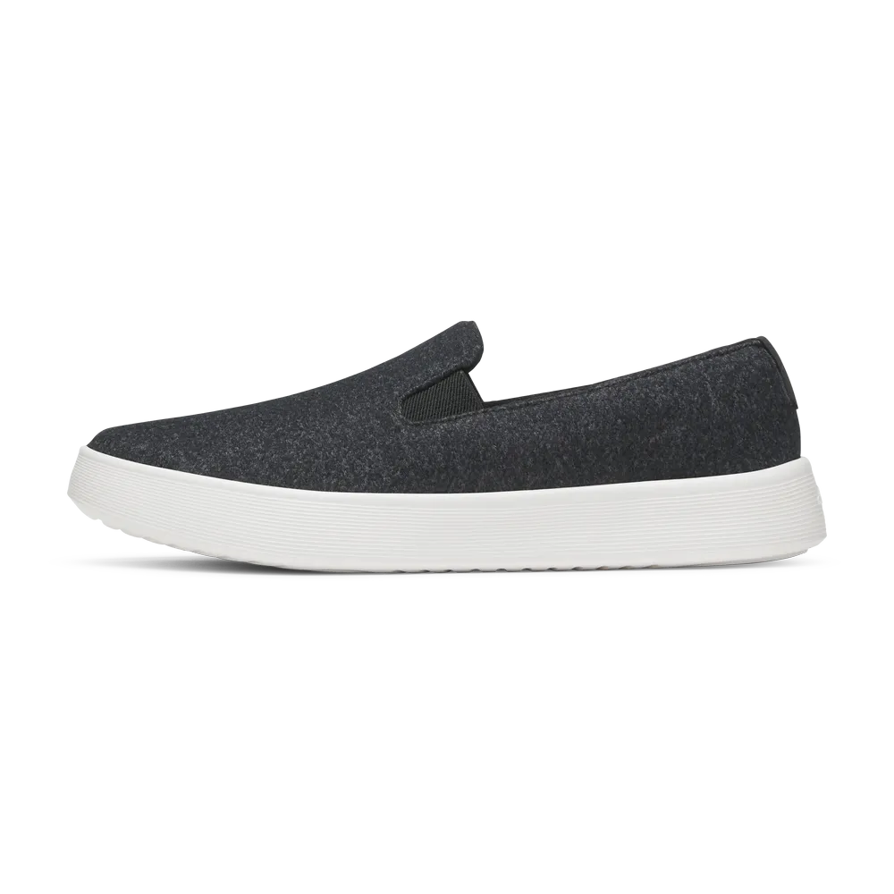 Allbirds Men's Wool Cruiser Slip On - Natural Black (Blizzard Sole)