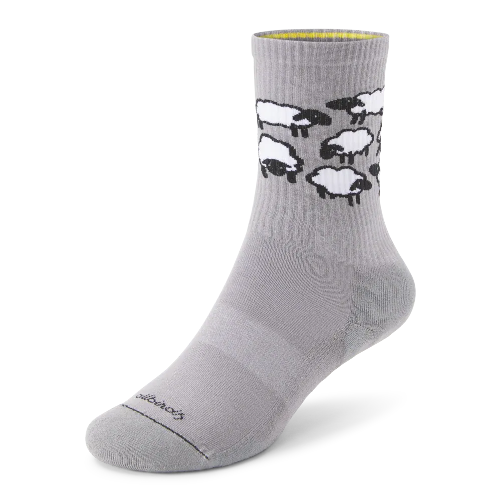 Allbirds Anytime Crew Sock - Medium Grey/Blizzard (Natural Black) - Sheep