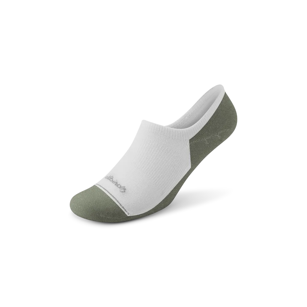 Allbirds Anytime No Show Sock - Blizzard/Thunder Green