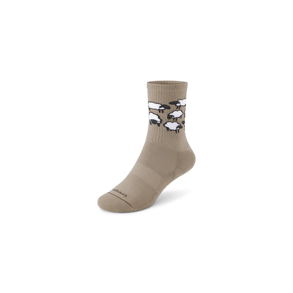 Allbirds Anytime Crew Sock - Rugged Beige/Blizzard (Natural Black Sole)