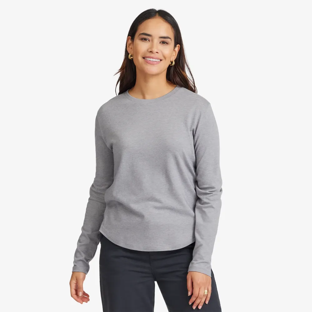 Allbirds Women's Soft Merino Long Sleeve Tee - Medium Grey
