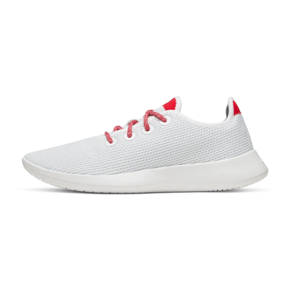 Allbirds Women's Tree Runner - Blizzard/Bold Red (Blizzard Sole)