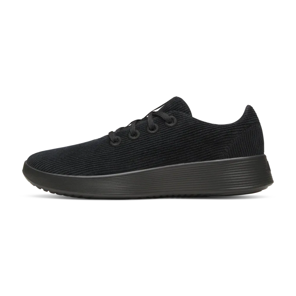 Allbirds Women's Runner Go - Corduroy - Natural Black (Dark Grey Sole)